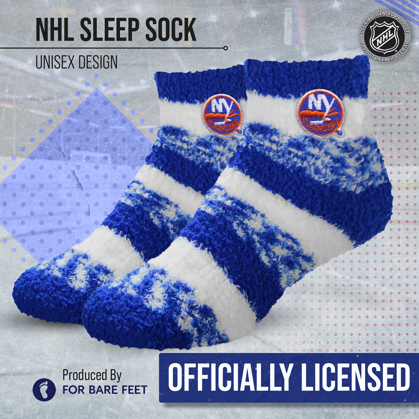 New York Islanders NHL Unisex Cozy Sleep Socks - Royal