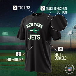 New York Jets NFL Adult Retro Gameday Unisex T-Shirt - Black