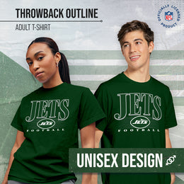 New York Jets NFL Adult Overtime Blueprint Tag-Less T-Shirt - Forest Green