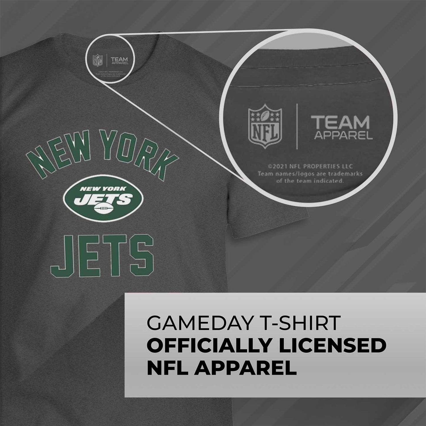New York Jets NFL Adult Gameday T-Shirt - Gray