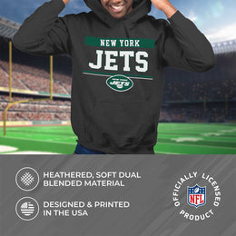 New York Jets NFL Adult Gameday Charcoal Hooded Sweatshirt - Charcoal