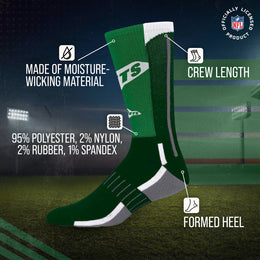 New York Jets NFL V Curve  Socks - Team Color