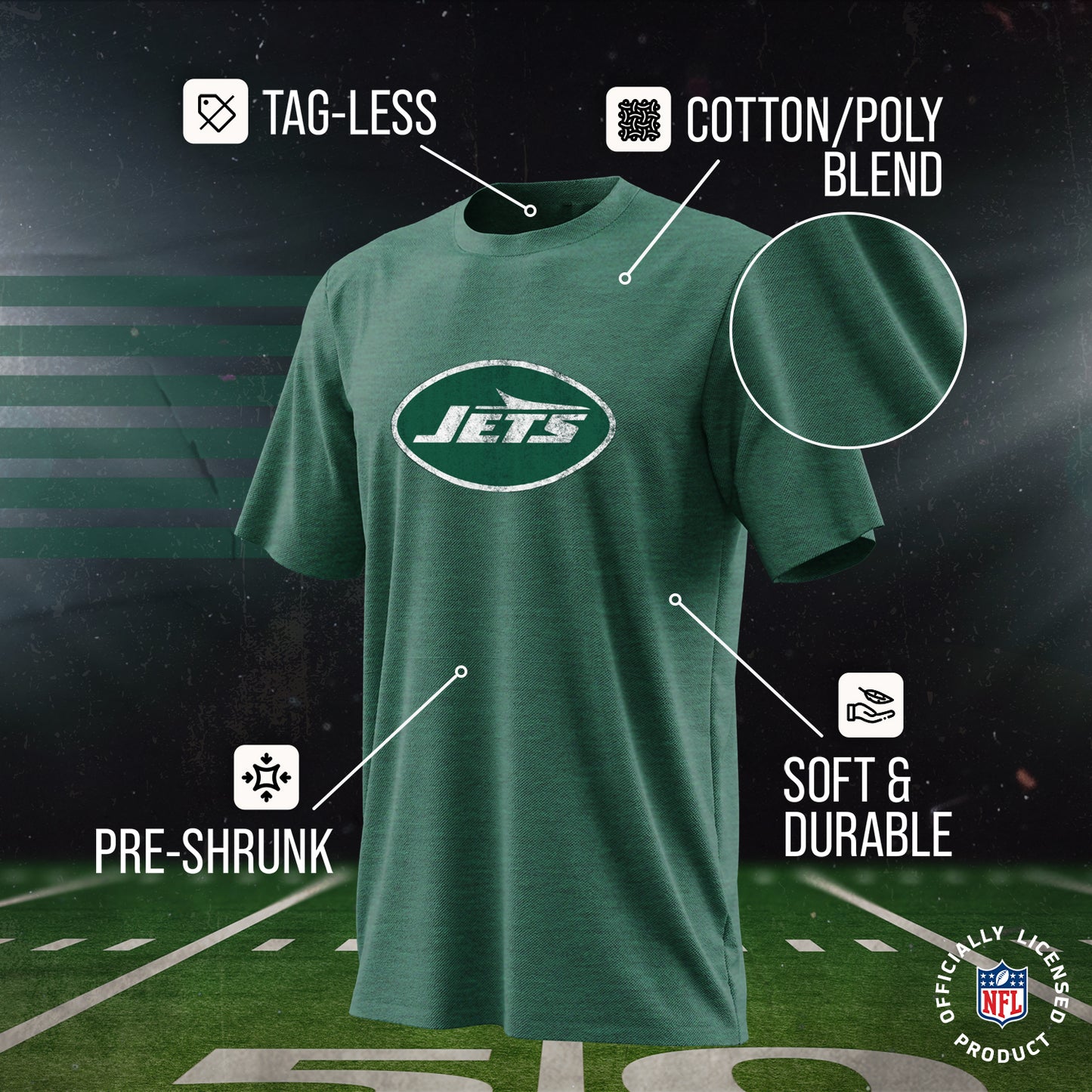 New York Jets NFL Modern Throwback T-shirt - Team Color