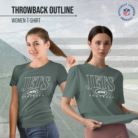 New York Jets NFL Womens Overtime Blueprint Tag-Less T-Shirt - Green