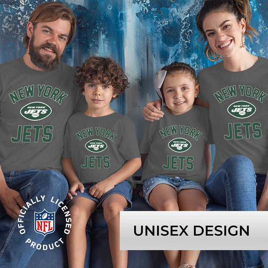 New York Jets NFL Youth Gameday Football T-Shirt - Charcoal