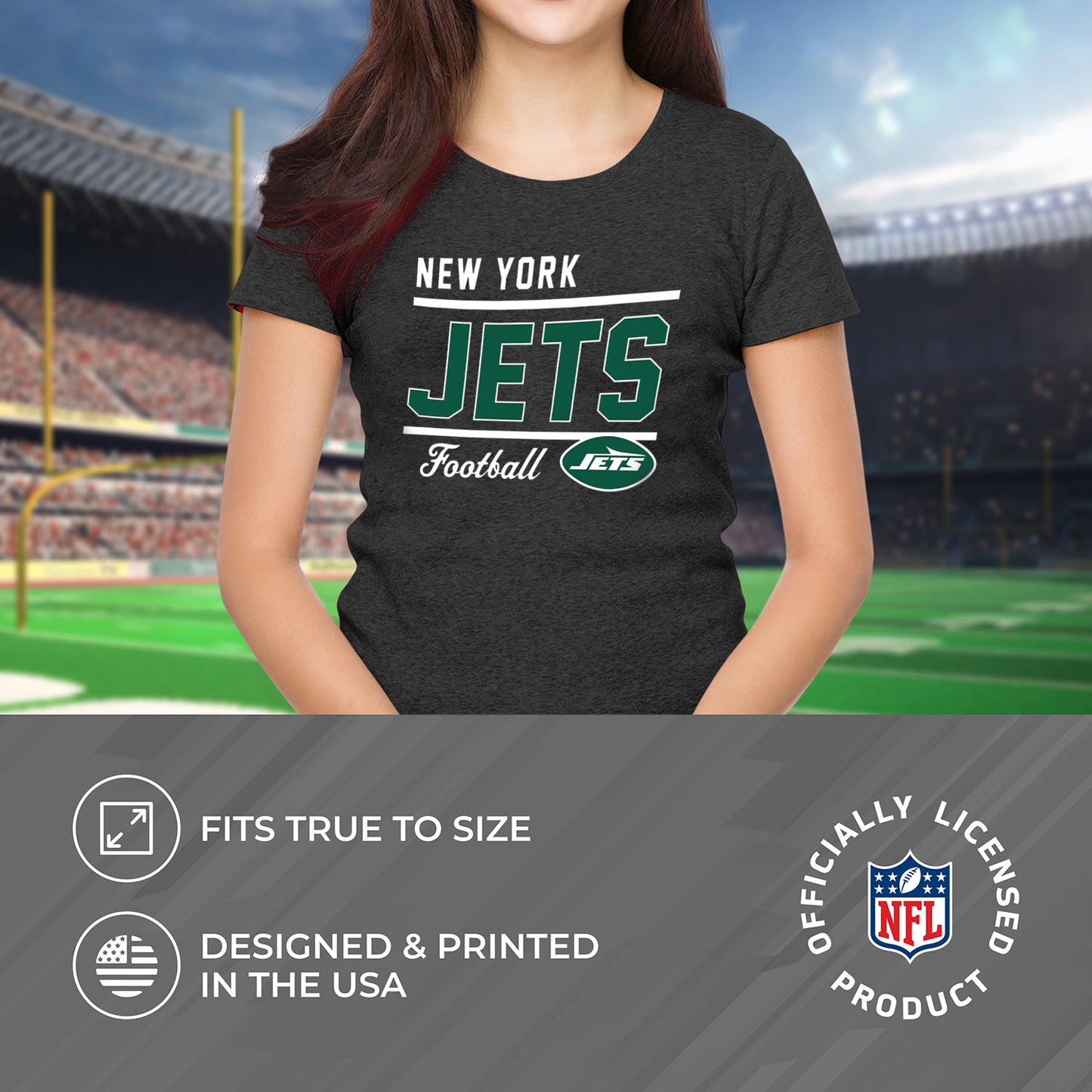 New York Jets NFL Gameday Women's Relaxed Fit T-shirt - Black