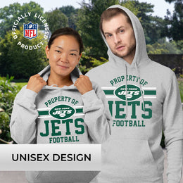 New York Jets NFL Adult Property Of Hooded Sweatshirt - Sport Gray