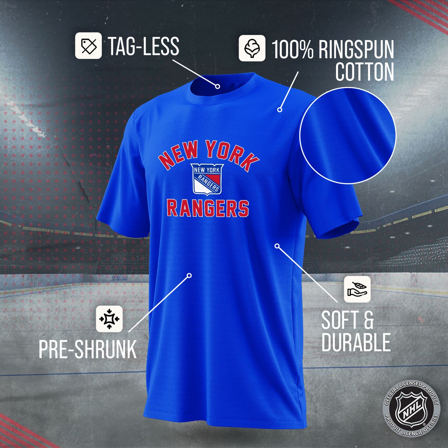 New York Rangers NHL Adult Game Day Unisex T-Shirt - Royal