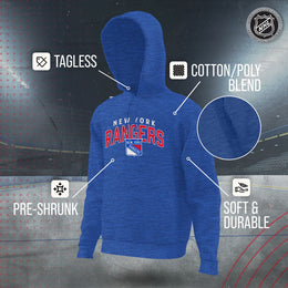 New York Rangers NHL Adult Unisex Powerplay Hooded Sweatshirt - Royal