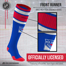 New York Rangers NHL Adult Knee High-Performance Socks - Royal