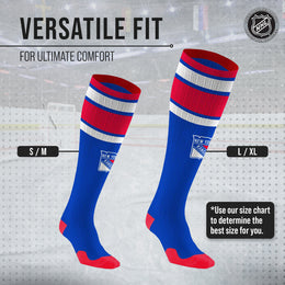 New York Rangers NHL Adult Knee High-Performance Socks - Royal