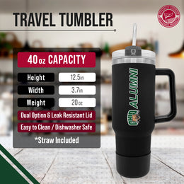 Ohio Bobcats Collegiate 40oz Stainless Steel Travel Tumbler with Handle for Alumni - Black