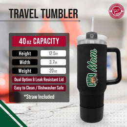 Ohio Bobcats Collegiate 40oz Stainless Steel Travel Tumbler with Handle for Mom - Black