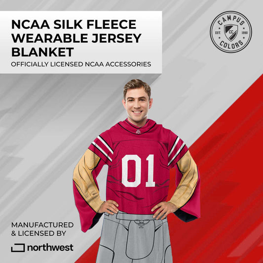 Ohio State Buckeyes NCAA Team Wearable Blanket with Sleeves - Red