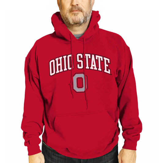 Ohio State Buckeyes Adult Arch & Logo Soft Style Gameday Hooded Sweatshirt - Red