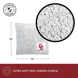 Oklahoma Sooners Two Tone Sherpa Throw Pillow - Team Color