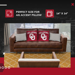 Oklahoma Sooners NCAA Decorative Pillow - Cardinal