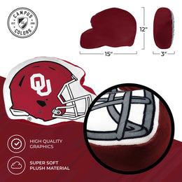 Oklahoma Sooners NCAA Helmet Super Soft Football Pillow - Crimson