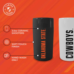 Oklahoma State Cowboys College and University 2-Pack Shot Glasses - Team Color