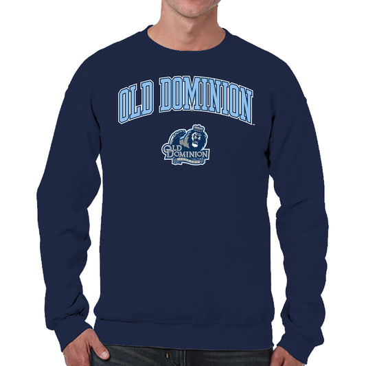 Old Dominion Monarchs Adult Arch & Logo Soft Style Gameday Crewneck Sweatshirt - Navy