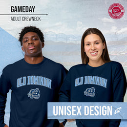 Old Dominion Monarchs Adult Arch & Logo Soft Style Gameday Crewneck Sweatshirt - Navy