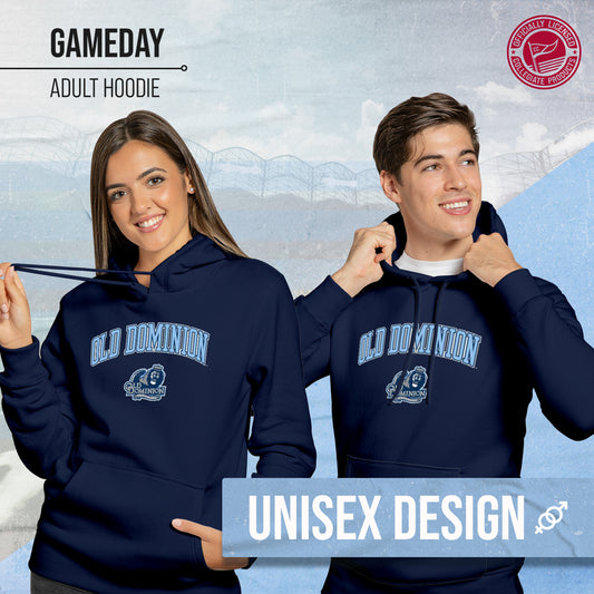 Old Dominion Monarchs Adult Arch & Logo Soft Style Gameday Hooded Sweatshirt - Navy