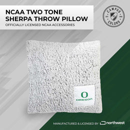 Oregon Ducks Two Tone Sherpa Throw Pillow - Team Color