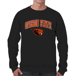 Oregon State Beavers Adult Arch & Logo Soft Style Gameday Crewneck Sweatshirt - Black