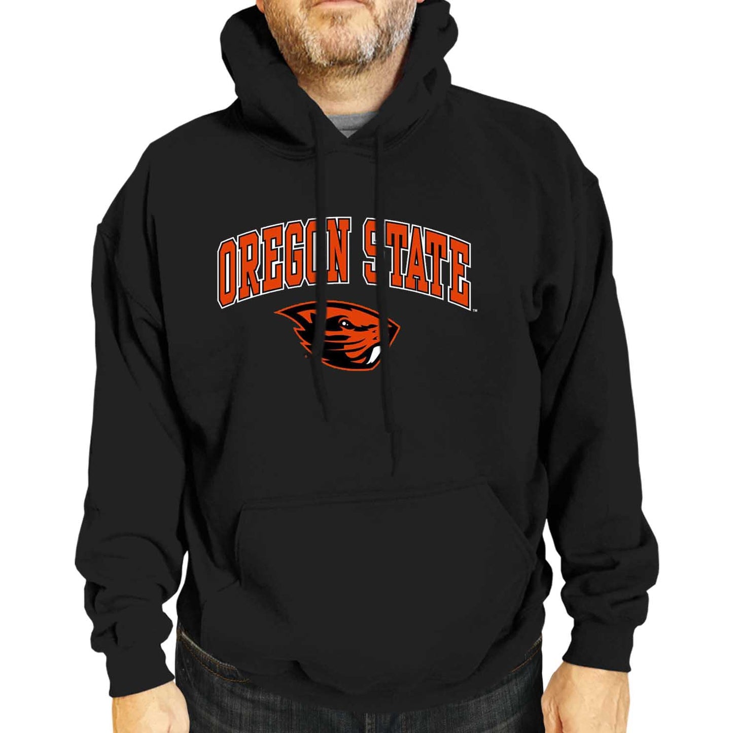 Oregon State Beavers Adult Arch & Logo Soft Style Gameday Hooded Sweatshirt - Black