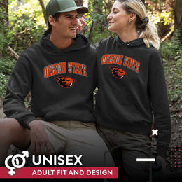 Oregon State Beavers Adult Arch & Logo Soft Style Gameday Hooded Sweatshirt - Black