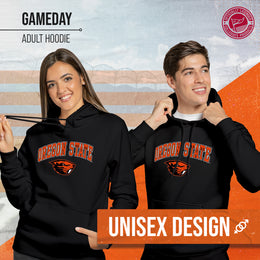 Oregon State Beavers Adult Arch & Logo Soft Style Gameday Hooded Sweatshirt - Black