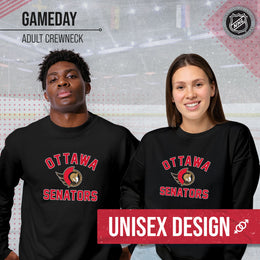 Ottawa Senators Adult NHL Gameday Crewneck Sweatshirt - Black