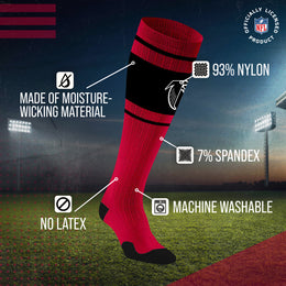 Atlanta Falcons NFL Adult Knee High-Performance Socks - Red