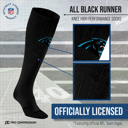 Carolina Panthers NFL Adult Knee High-Performance Socks - Black