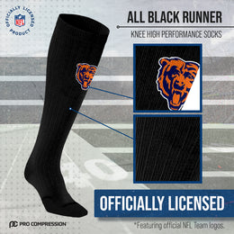Chicago Bears NFL Adult Knee High-Performance Socks - Black