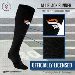 Denver Broncos NFL Adult Knee High-Performance Socks - Black