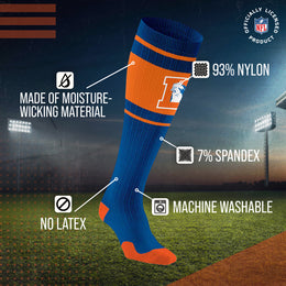 Denver Broncos NFL Adult Knee High-Performance Socks - Royal