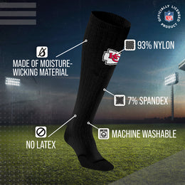 Kansas City Chiefs NFL Adult Knee High-Performance Socks - Black