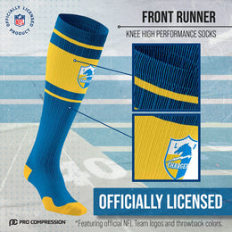 Los Angeles Chargers NFL Adult Knee High-Performance Socks - Light Blue