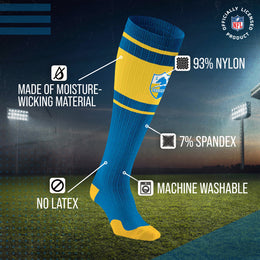 Los Angeles Chargers NFL Adult Knee High-Performance Socks - Light Blue