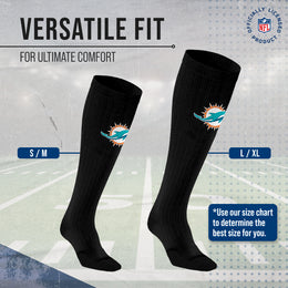 Miami Dolphins NFL Adult Knee High-Performance Socks - Black