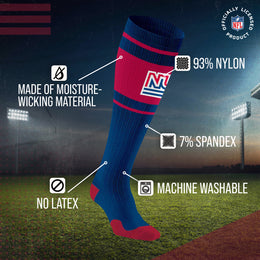 New York Giants NFL Adult Knee High-Performance Socks - Blue