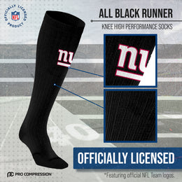 New York Giants NFL Adult Knee High-Performance Socks - Black