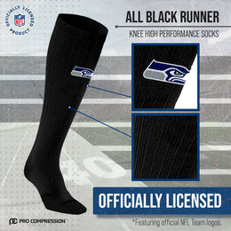 Seattle Seahawks NFL Adult Knee High-Performance Socks - Black