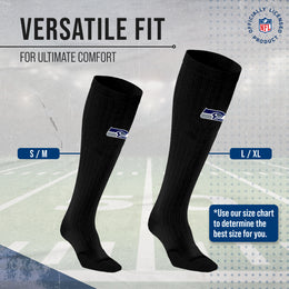 Seattle Seahawks NFL Adult Knee High-Performance Socks - Black