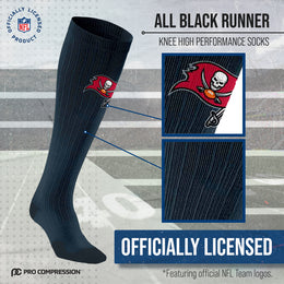 Tampa Bay Buccaneers NFL Adult Knee High-Performance Socks - Black