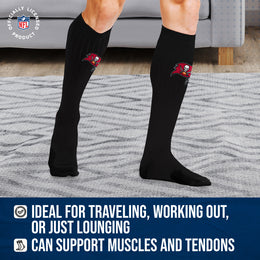 Tampa Bay Buccaneers NFL Adult Knee High-Performance Socks - Black