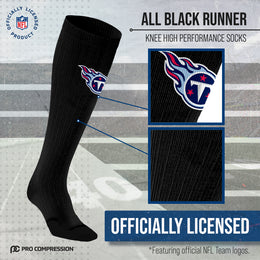Tennessee Titans NFL Adult Knee High-Performance Socks - Black