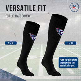 Tennessee Titans NFL Adult Knee High-Performance Socks - Black