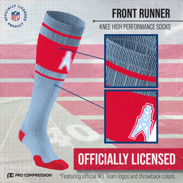 Houston Oilers NFL Adult Knee High-Performance Socks - Team Color